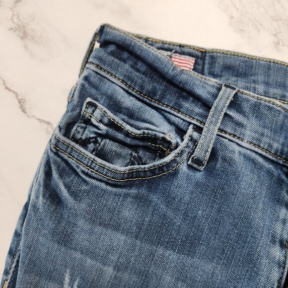 True Religion Halle Mid Rise Skinny Medium Wash Stretch Denim Jeans Women's 27 - Picture 4 of 12